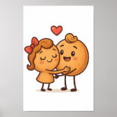 Bread of Love – Schattige en uniek Cartoon ontwerp Poster (Voorkant)
