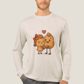 Bread of Love – Schattige en uniek Cartoon ontwerp Tri-Blend Shirt (Voorkant volledig)