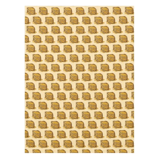 Bread Pudding Vanilla Sauce British Food Dessert Tafelkleed (Voorkant)