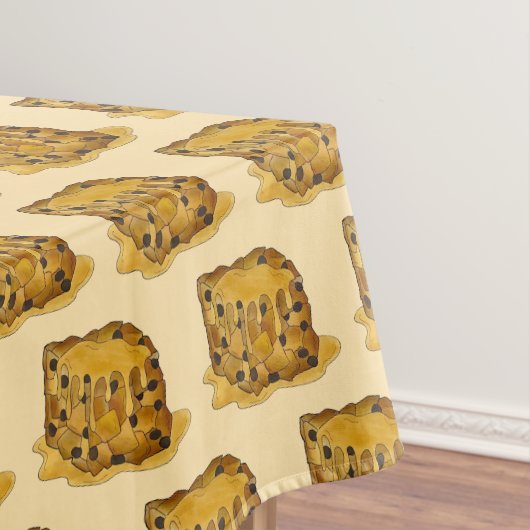 Bread Pudding Vanilla Sauce British Food Dessert Tafelkleed (Voorbeeld)