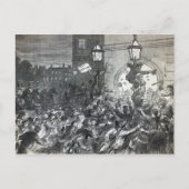 Bread Riot bij de ingang van het Parlement Briefkaart (Voorkant)