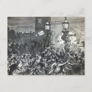 Bread Riot bij de ingang van het Parlement Briefkaart