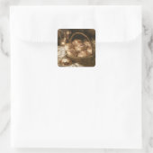 Bread Rolls Vierkante Sticker (Tas)