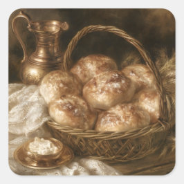 Bread Rolls Vierkante Sticker