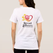 Bread & Roses Dames Witte T-shirt (Achterkant)
