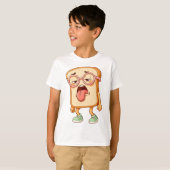 Bread Tony Tired Mood – Funny Bread T-Shirt (Voorkant volledig)
