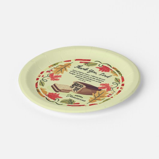 BREAD VAN LEVEN Happy Thanksgiving Christelijk Papieren Bordje (Gekanteld)