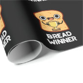 Bread Winner Funny Food Pun Dark BG Cadeaupapier (Rol Hoek)