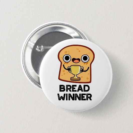 Bread Winner Funny Food Pun Ronde Button 5,7 Cm (Voorkant /achterkant)