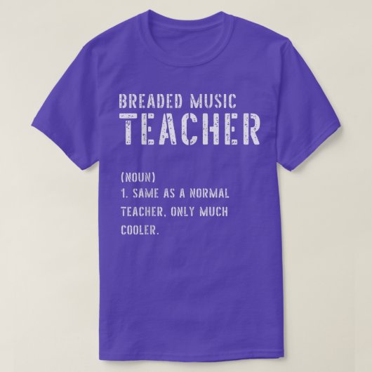 Breaded Music Teacher Definition Shirt Eerste dag (Design voorkant)