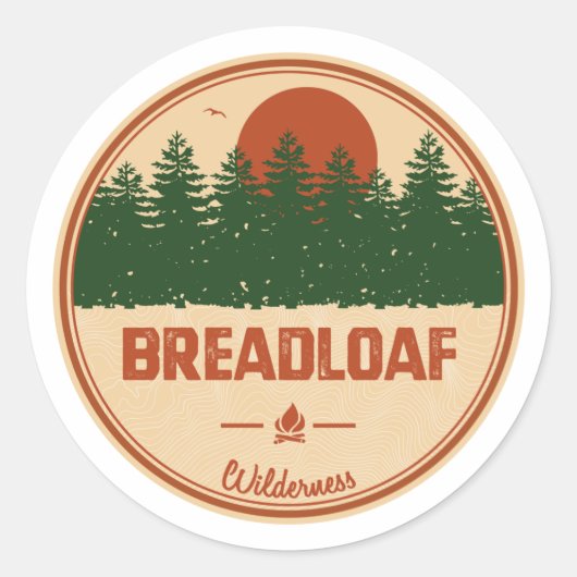 Breadloaf Wilderness Vermont Ronde Sticker (Voorkant)