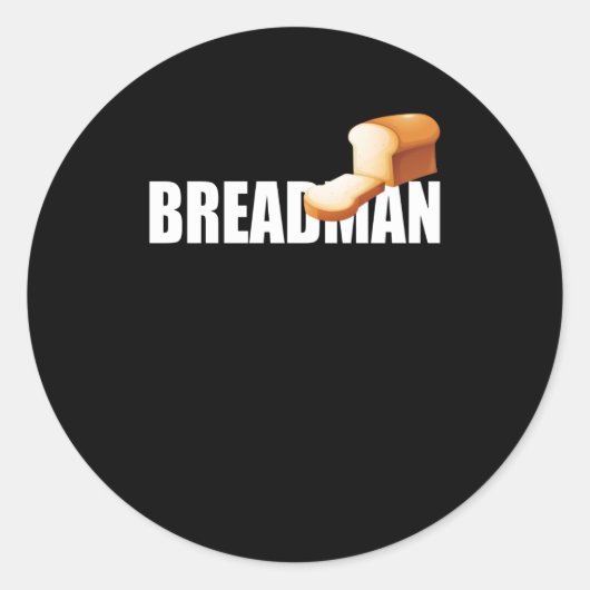 Breadman Baker Gift Ronde Sticker (Voorkant)