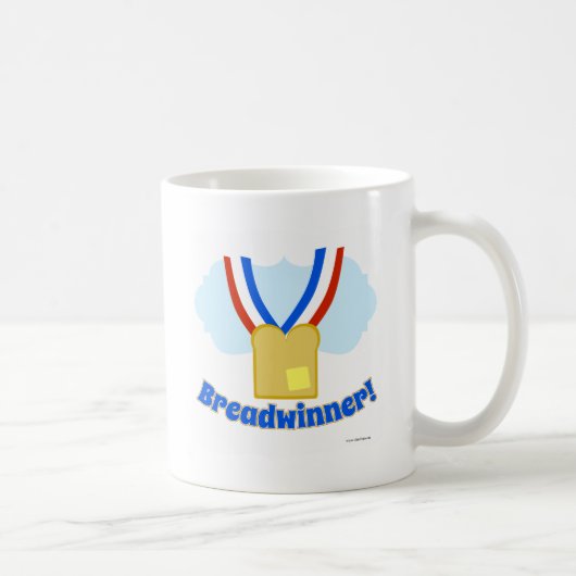 Breadwinnares Medal Funny Work Life Cartoon Koffiemok (Rechts)