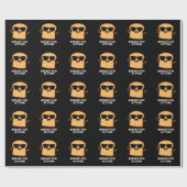 Bready for Action Funny Bread Pun Dark BG Cadeaupapier (Vlak)