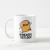 Bready set Go Funny Running Bread Pun Koffiemok (Links)