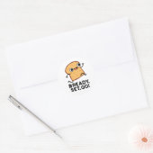 Bready set Go Funny Running Bread Pun Ronde Sticker (Envelop)