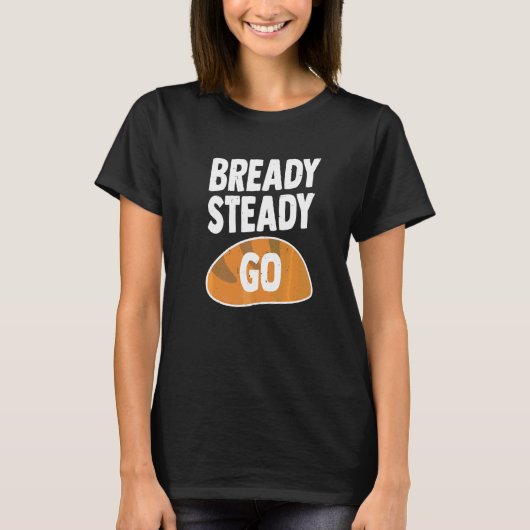 Bready steady Go-printer voor een leesapparaat T-shirt (Voorkant)