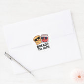 Bready to Jam Funny Bread Jam Pun Ronde Sticker (Envelop)