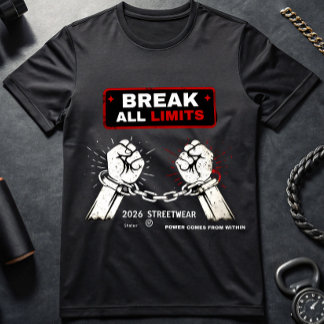 Break All Limits T-shirt | Motiverende Gym T-shirt