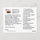 Break Bread Recipe Card Collectie BBQ Sauce Briefkaart (Achterkant)