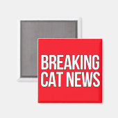 Break Cat News magnet (Voorkant / Achterkant)