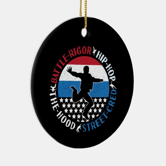 Break Dance Breakdancing Hip-Hop Jongen Keramisch Ornament (Rechts)