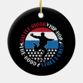 Break Dance Breakdancing Hip-Hop Jongen Keramisch Ornament (Achterkant)