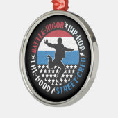 Break Dance Breakdancing Hip-Hop Jongen Metalen Ornament (Links)