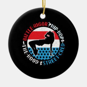 Break Dance Breakdansen Hip-Hop Dancer Girl Keramisch Ornament