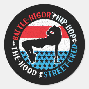 Break Dance Breakdansen Hip-Hop Dancer Girl Ronde Sticker