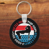 Break Dance Breakdansen Hip-Hop Dancer Girl Sleutelhanger (Voorkant)