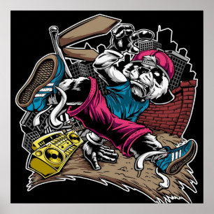 Break Dance   Cute Panda Lover Poster