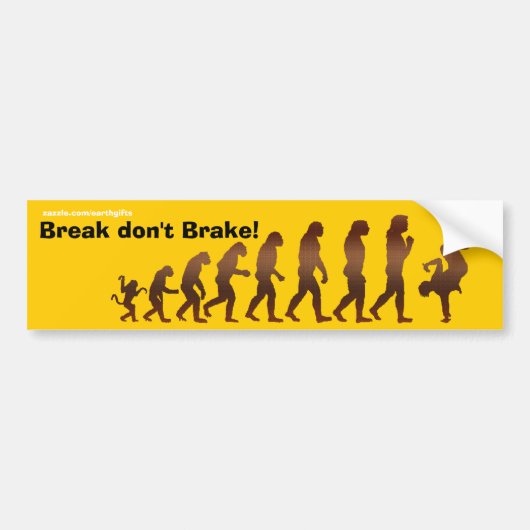 BREAK DANCE Funny Bumperstickers (Voorkant)