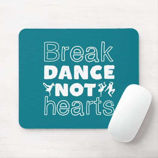 Break Dance Heart Funny Breakdansdanseres Muismat (Met muis)