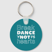 Break Dance Heart Funny Breakdansdanseres Sleutelhanger (Voorkant)