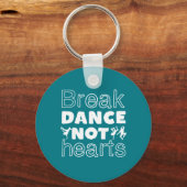 Break Dance Heart Funny Breakdansdanseres Sleutelhanger (Voorkant)