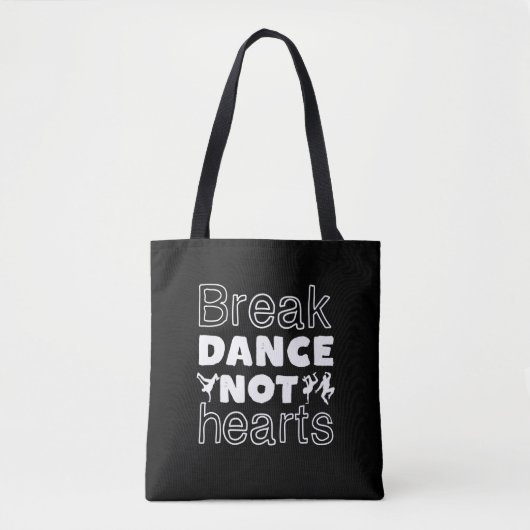 Break Dance Heart Funny Breakdansdanseres Tote Bag (Voorkant)
