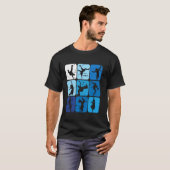 Break dance poses Hip Hop Retro  T-shirt (Voorkant volledig)
