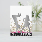 Break Dance School Dico Hip Hop Vip Roos Grey Kaart (Staand voorkant)