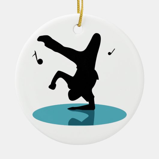 Break Dancer Keramisch Ornament (Voorkant)