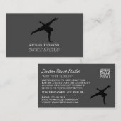 Break Dancer Silhouette, dansinstructeur Visitekaartje (Voorkant / Achterkant)