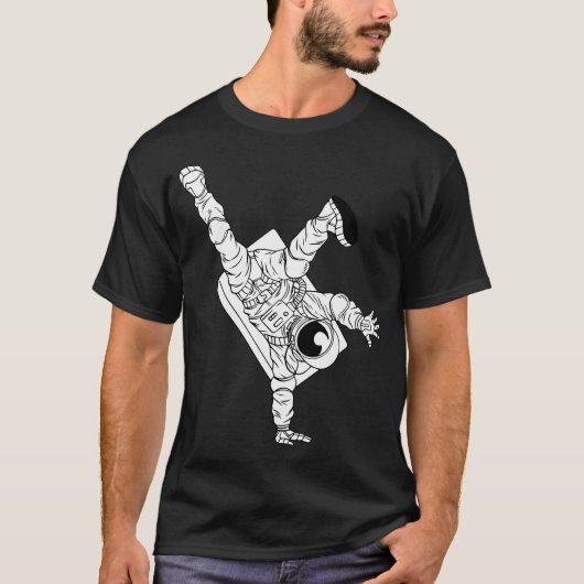 Break Dancing Astronaut T-shirt (Voorkant)