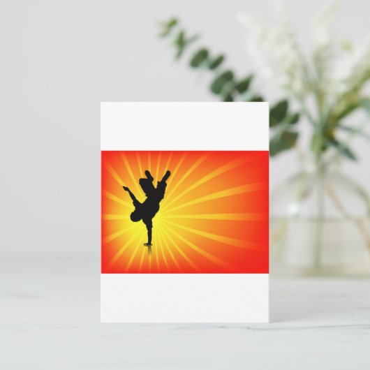 Break Dancing Briefkaart (Staand voorkant)