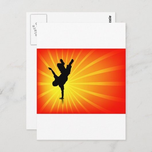 Break Dancing Briefkaart (Voorkant / Achterkant)
