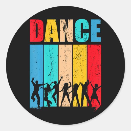 Break Dancing Dance Break Dansers Dans Ronde Sticker (Voorkant)