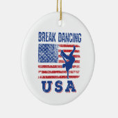 Break Dancing USA Keramisch Ornament (Rechts)