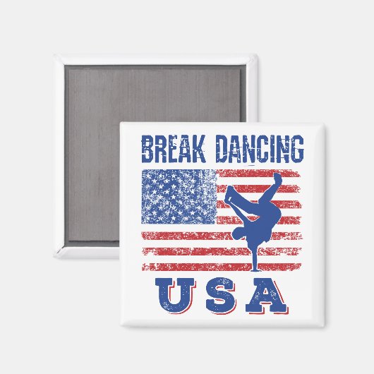 Break Dancing USA Magneet (Voorkant / Achterkant)