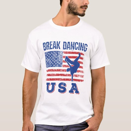 Break Dancing USA T-shirt (Voorkant)