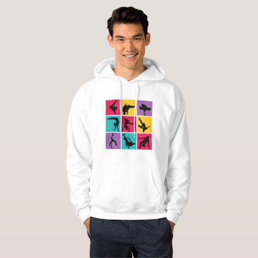 Break Dansend Retro Hip Hop43 Hoodie (Voorkant volledig)