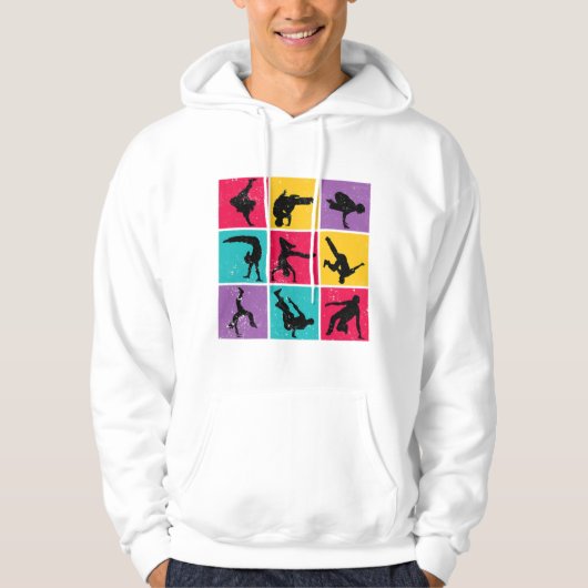 Break Dansend Retro  Hip Hop43 Hoodie (Voorkant)